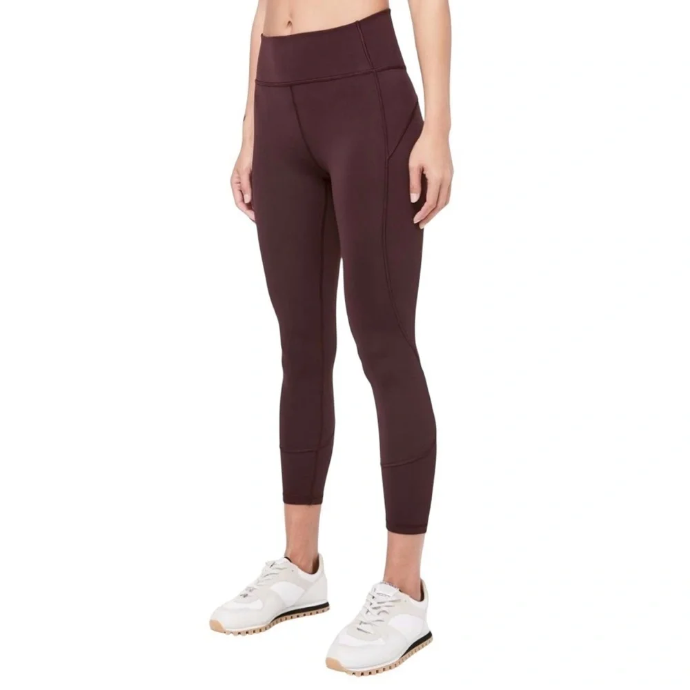 Lululemon In Movement Leggings 25" Dark Purple Everlux Sz 6 - Picture 15 of 15